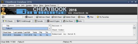 CheatBook-DataBase