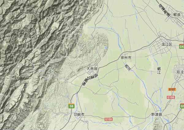 大邑县地图全图高清版