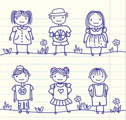 六一儿童节手绘卡通素材完整打包版